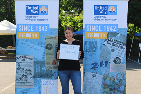 Haydon Kerk Pittman team member pictured at a fundraiser for the United Way of Greater Waterbury